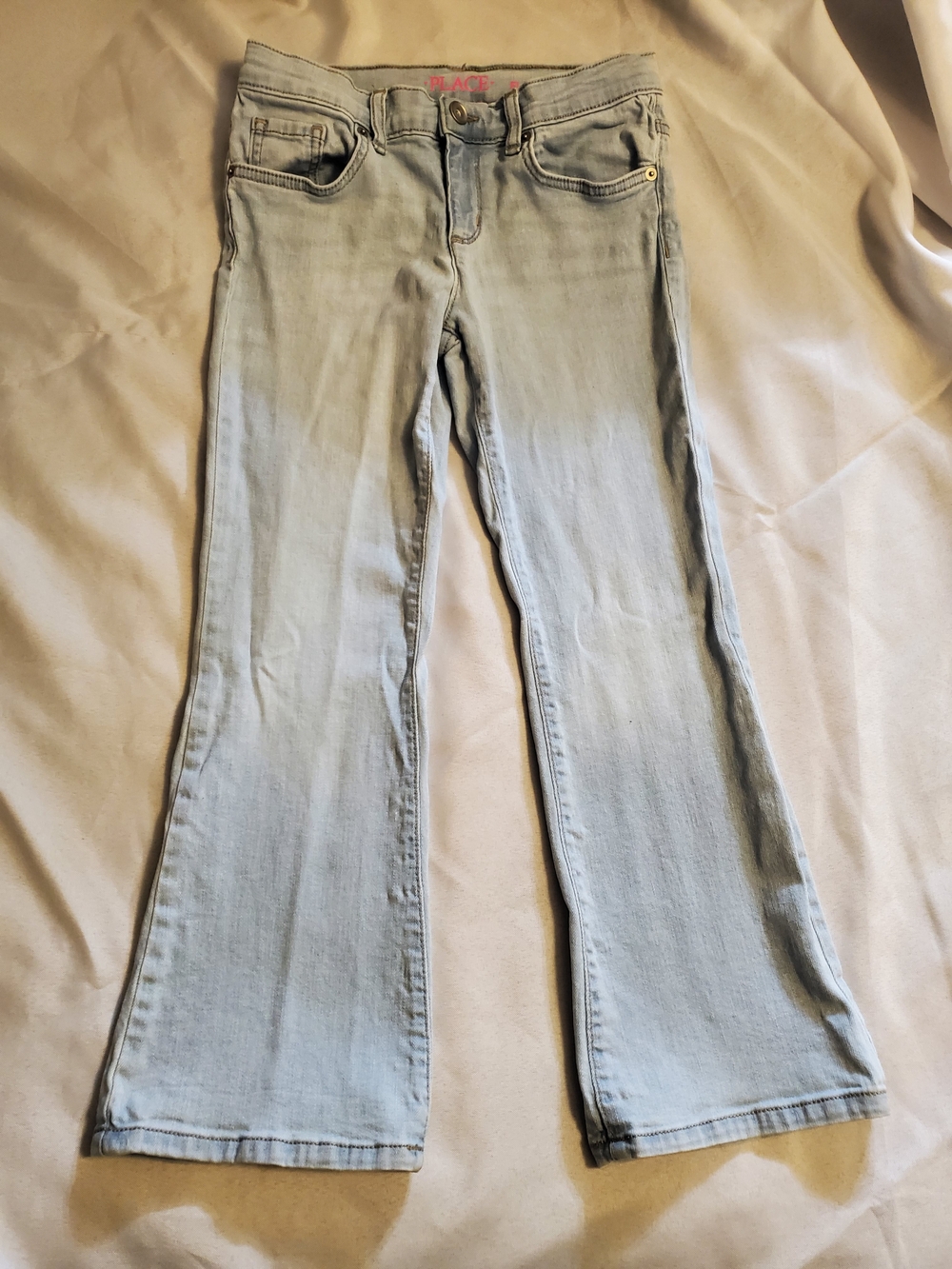 Place 6X/7 Light Wash Flared Girls' Jeans